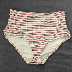 AERIE DOT STRIPES HIGH WAISTED FULL COV. BOTTOMS